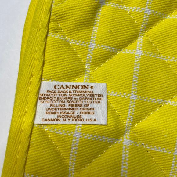Cannon Vintage Yellow Kitchen Pot Holders/Hot Pads - Picture 4 of 5